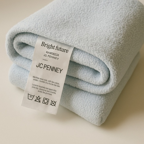 Vintage Bright Future JcPenney Baby Soft Blue Thermal Style Security Blanket - Picture 1 of 7